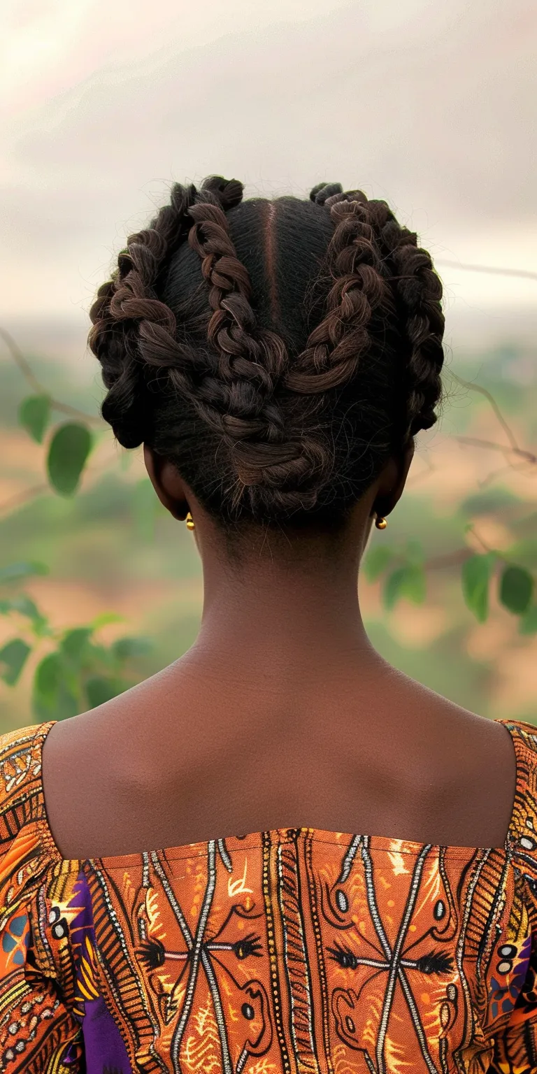 african hairstyles Hair twists, Boho braids, Waterfall Updo, Chignon