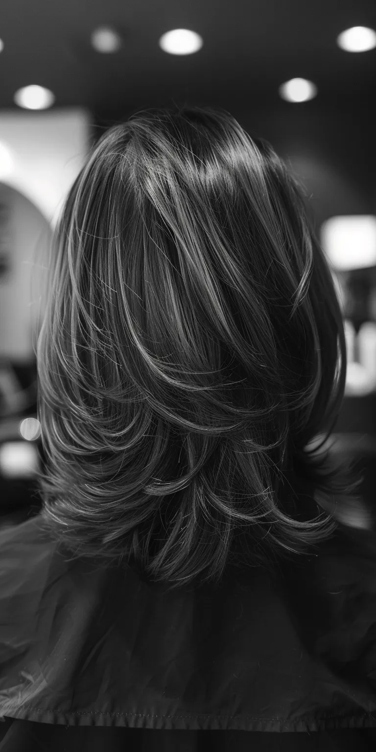 medium layered haircuts Asymmetric cut, Layered hair, Bob Chignon, Ringlets