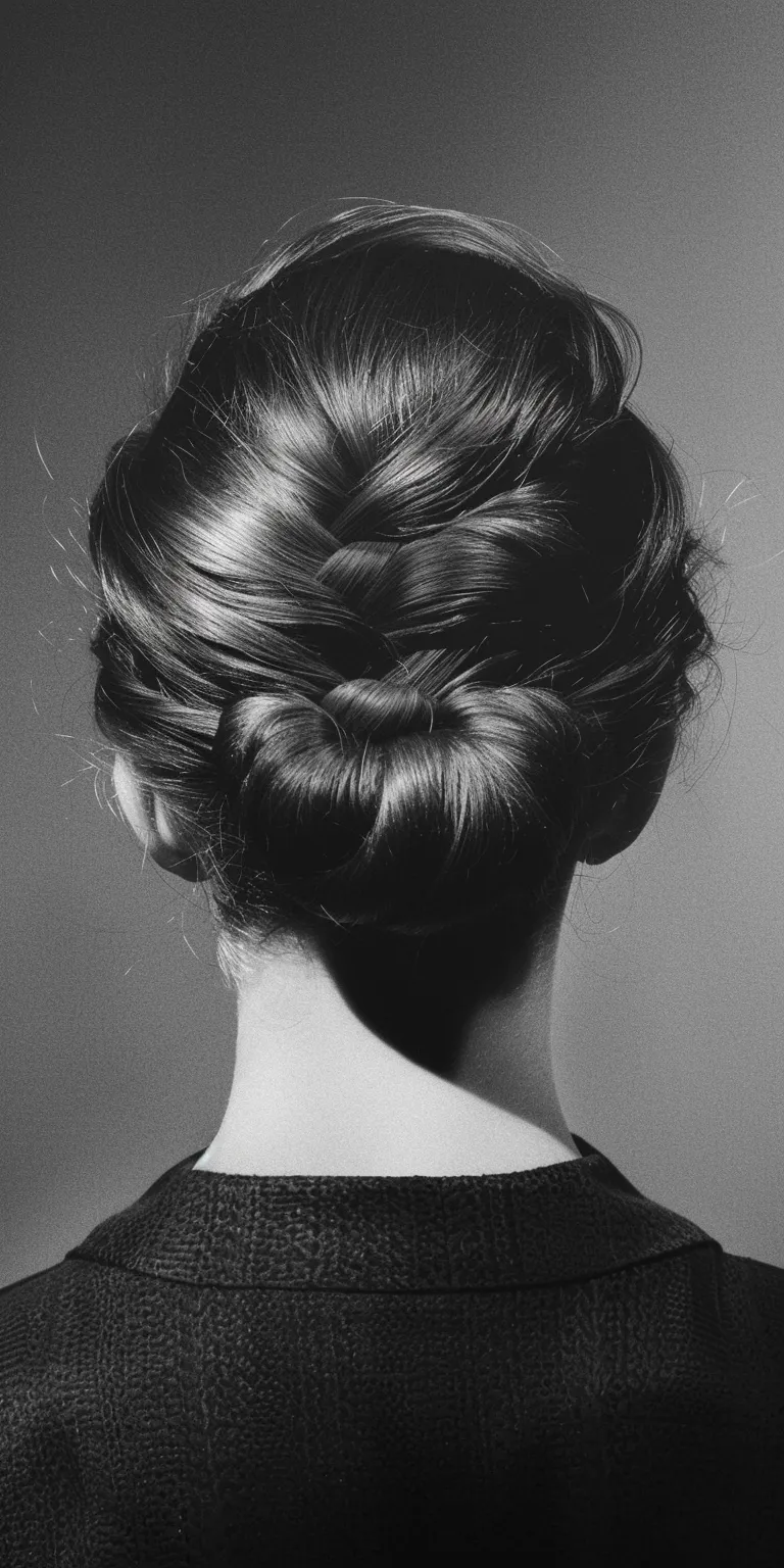 pomade Chignon, Updo, Milkmaid braid, French Ballerina bun