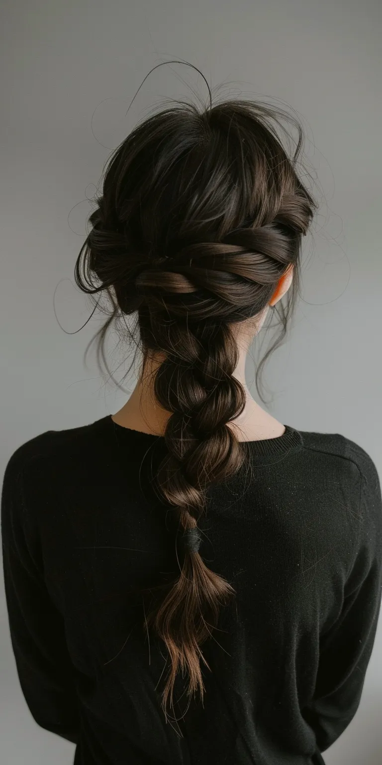 cute simple hairstyles Waterfall braids, French braid, Braid, Updo, Boho braids