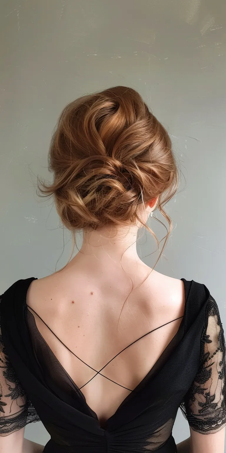 cute updos Updo, Ballerina bun, Chignon, French twist, Milkmaid braid