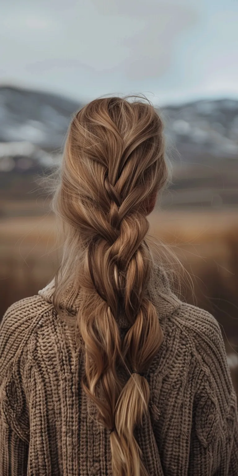 western hairstyle Braid, French braid, Boho braids, Waterfall Milkmaid braid