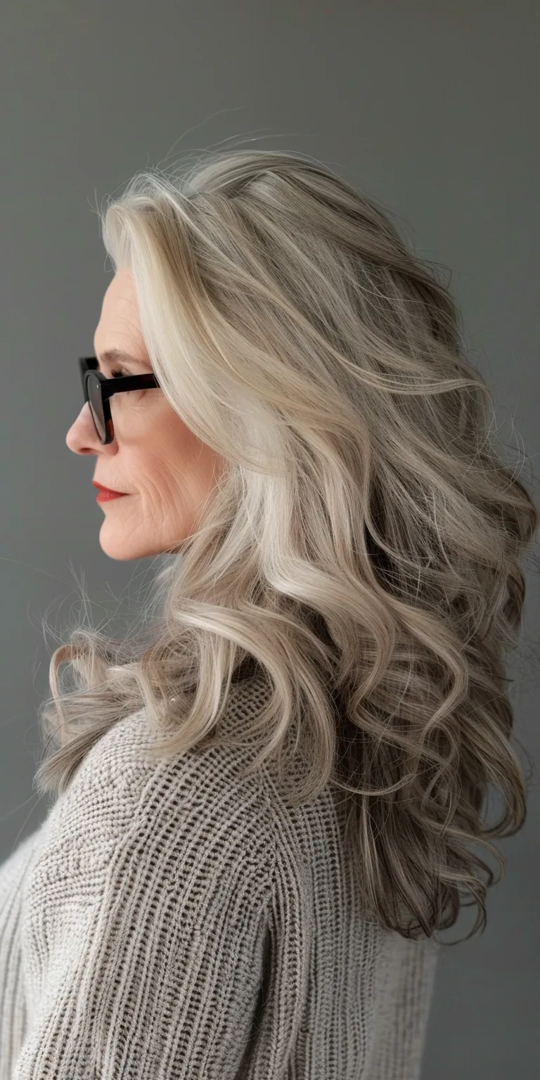 hairstyles for over 60s Digital perm, Layered hair, Historical Christian hairstyles, Feathered Extensions