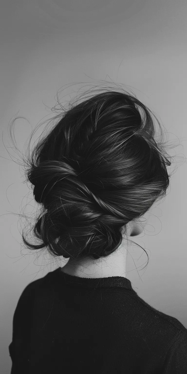 hairstyles for thin hair Chignon, Updo, French twist, Ballerina bun, Japanese women's