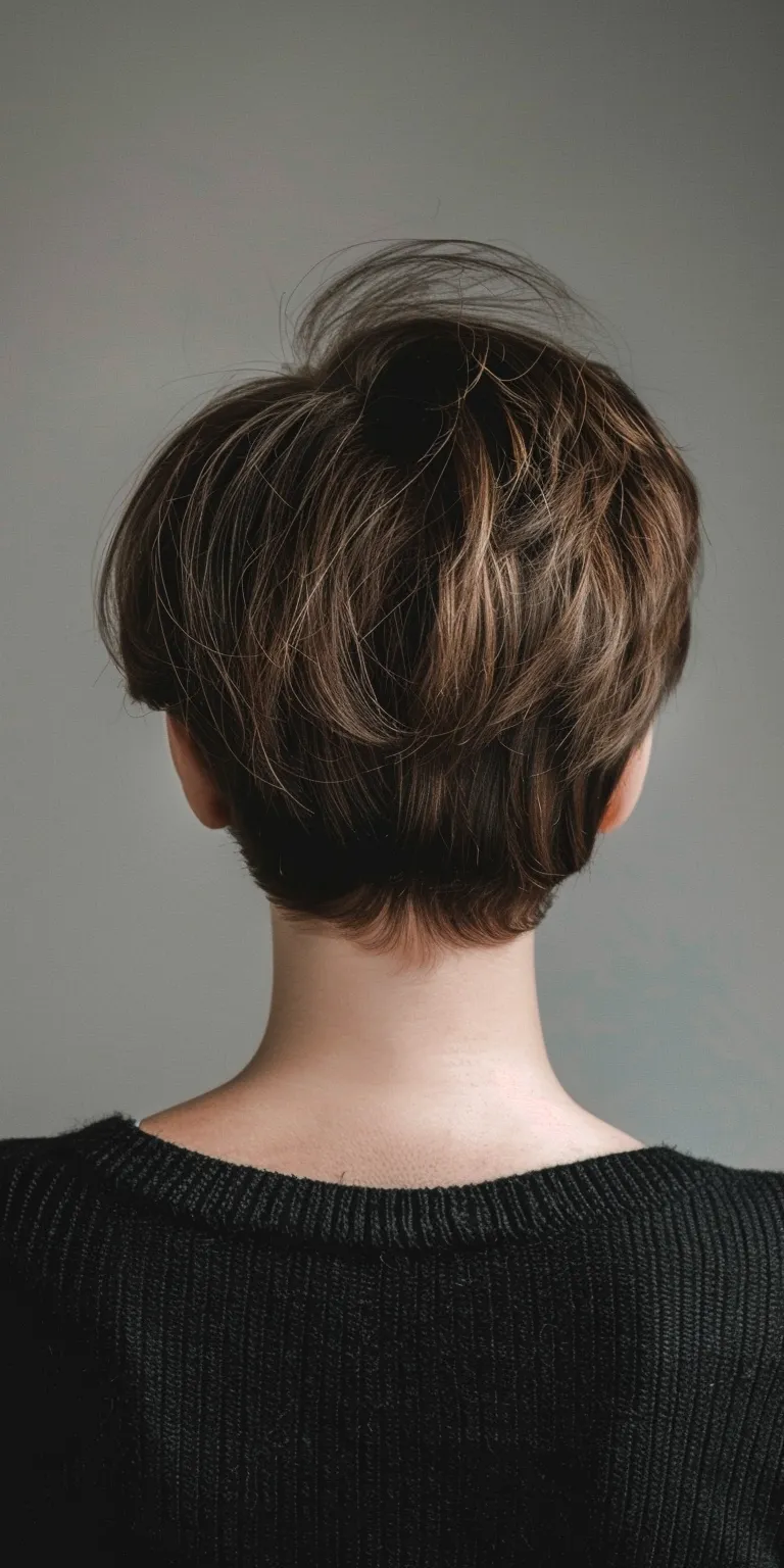 greasy hairstyles Asymmetric cut, Chignon, Updo, French twist, Pixie cut