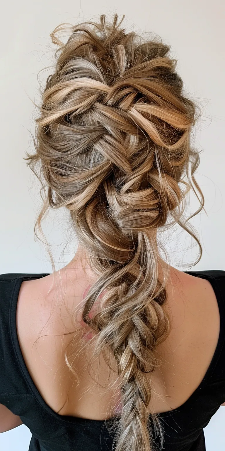 passion twist hairstyle Waterfall braids, Updo, French twist, braid, Milkmaid braid