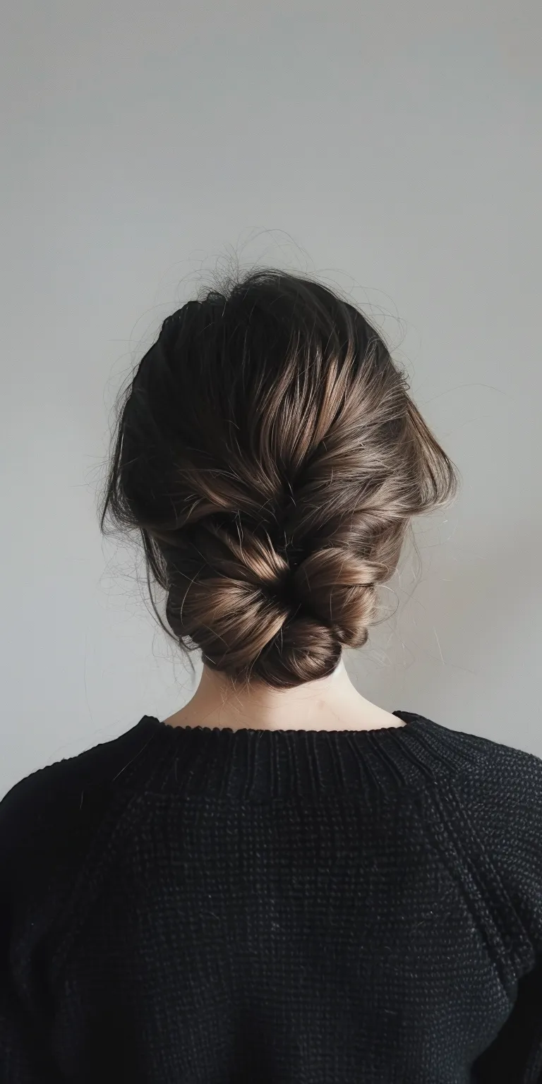 hairstyles for thin hair women Updo, Chignon, French twist, Milkmaid braid, braid