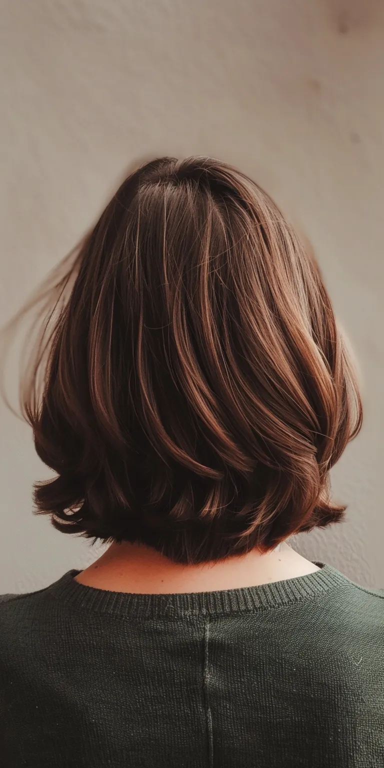 haircuts for medium length hair Asymmetric cut, Bob Layered hair, Short brush Butterfly haircut