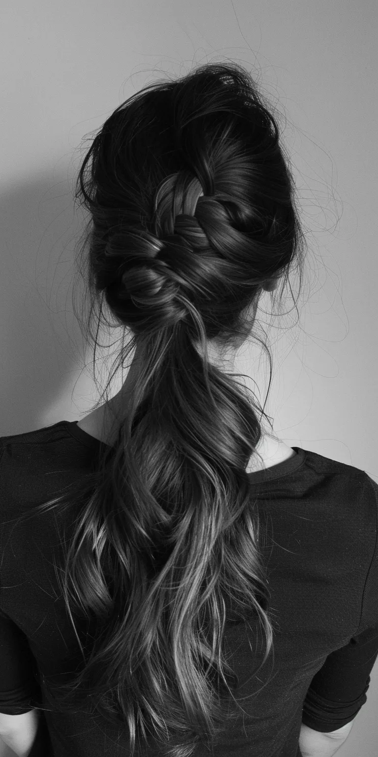 hairstyles for women French braid, Chignon, Braid, Waterfall braids, twist