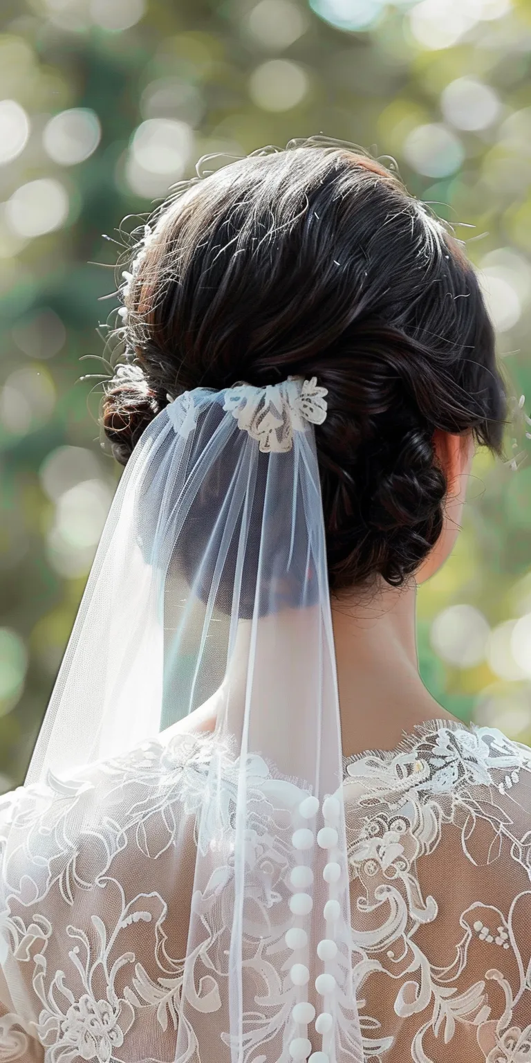 short hair wedding styles Milkmaid braid, Updo, Japanese women's hairstyles, Waterfall braids, Chignon