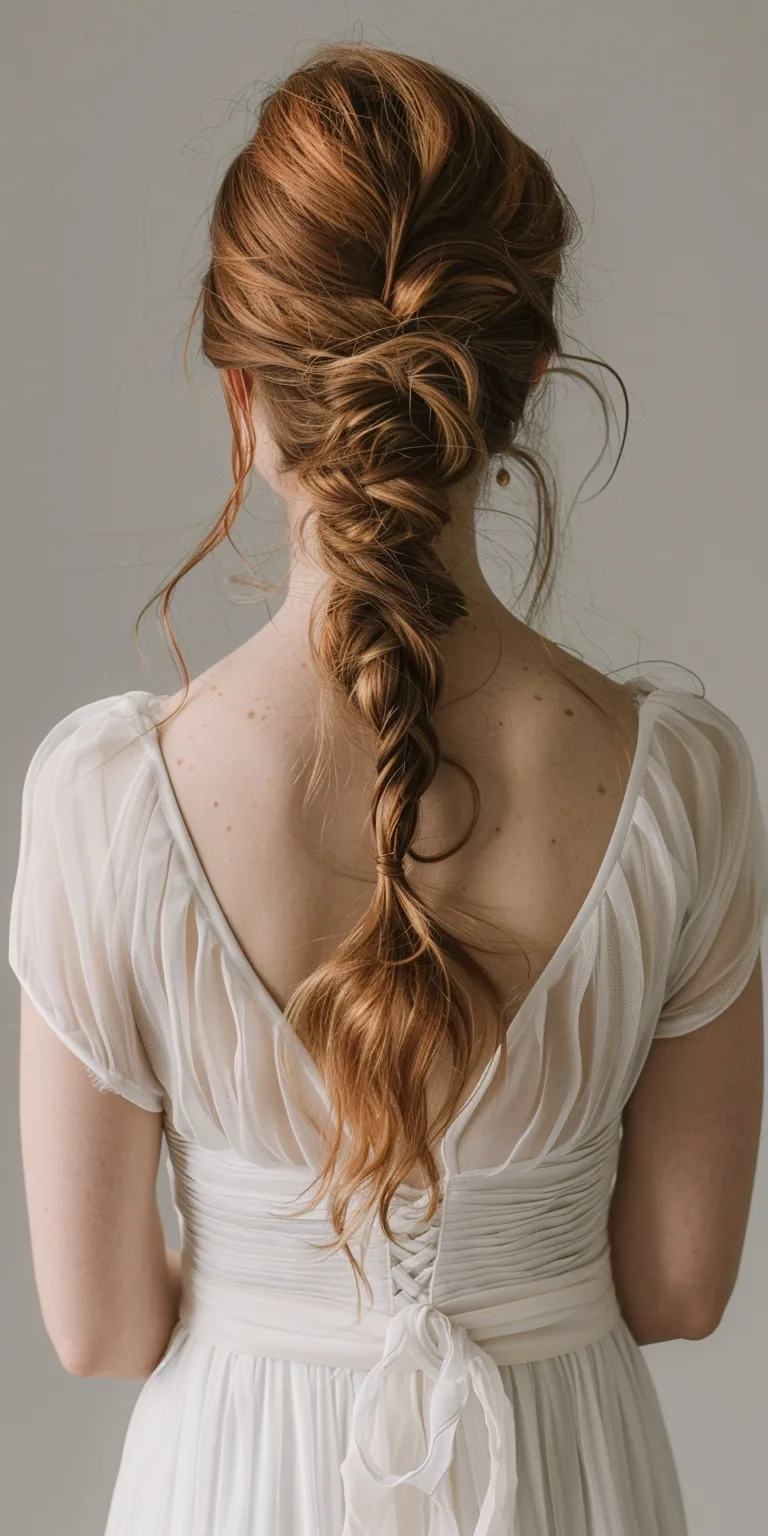 ponytail hairstyles Milkmaid braid, French Braid, Waterfall braids, Boho braids