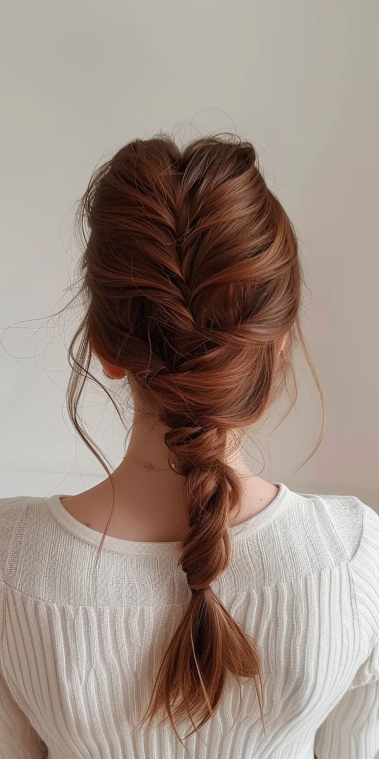 claw clip hairstyles French braid, twist, Braid, Waterfall braids, Updo