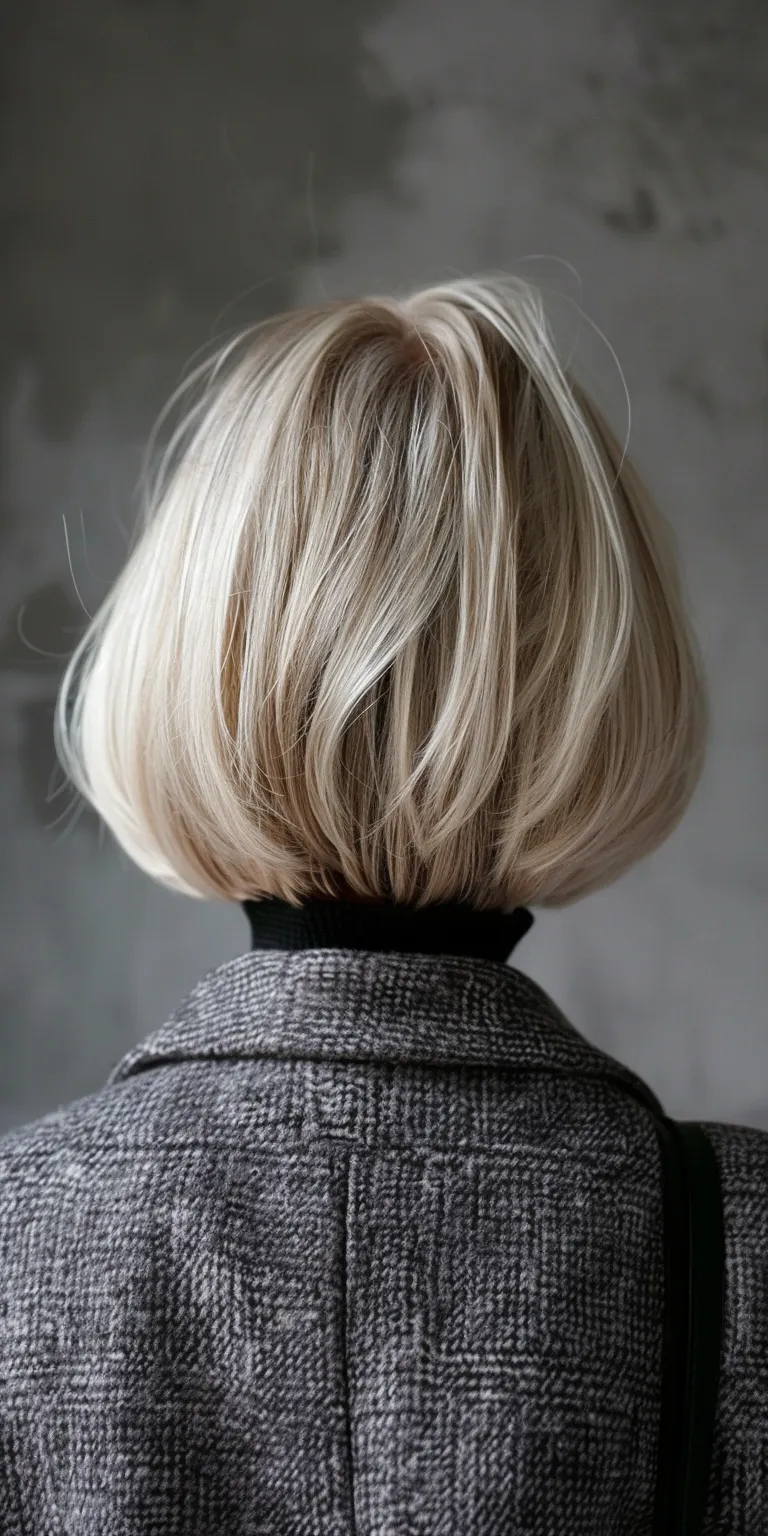 bob style haircuts Asymmetric cut, Chignon, Layered hair, Bob Short brush cut