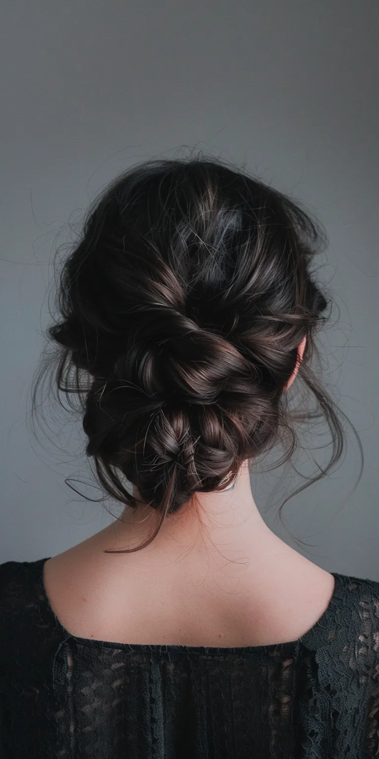 claw clip hairstyles Chignon, Updo, Milkmaid braid, French twist