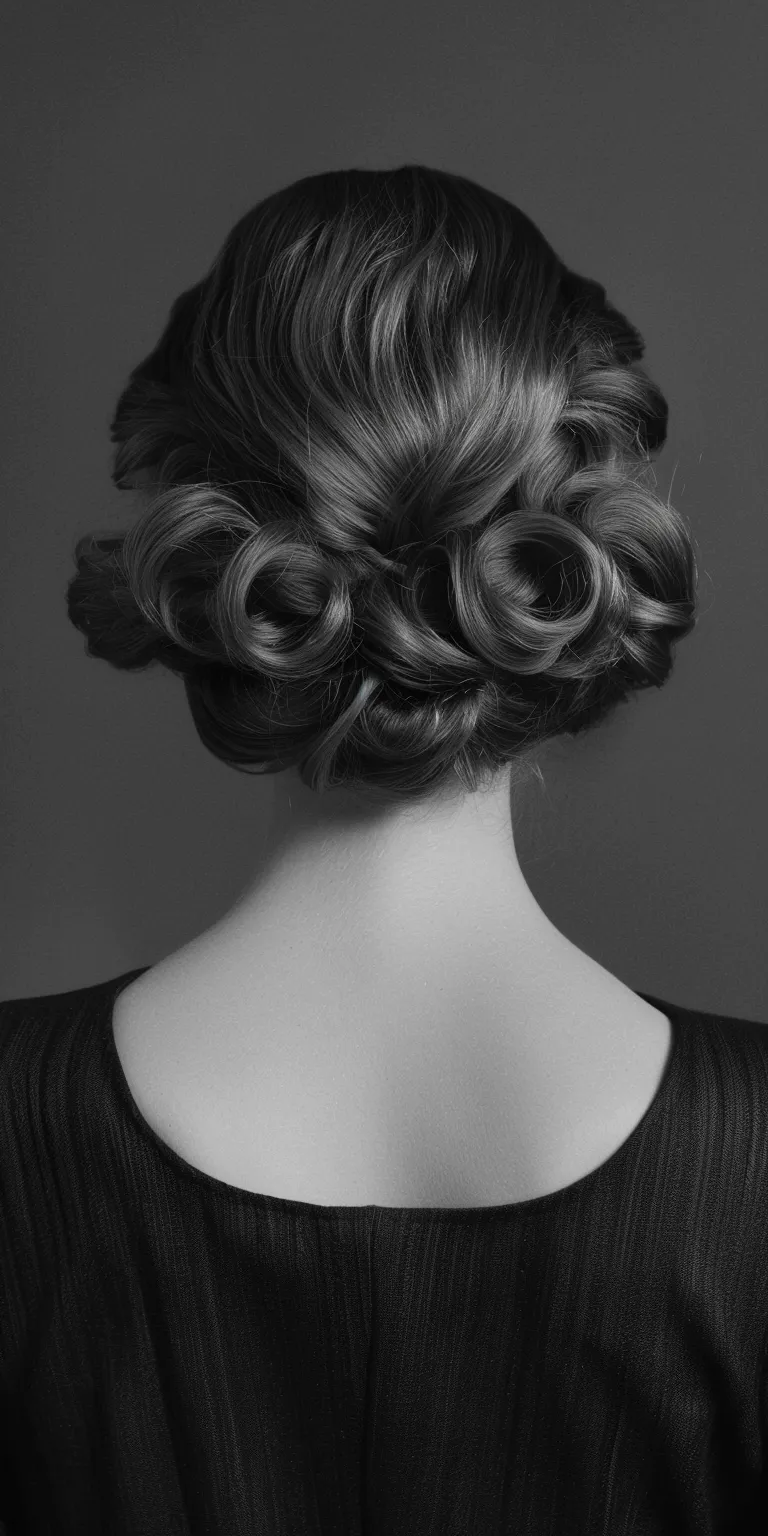 20s hairstyles Chignon, Finger wave, Updo, Milkmaid braid, Bouffant