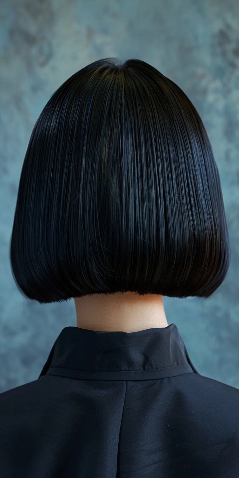 bob cuts Asymmetric cut, Bob Japanese women's hairstyles, Hime Stacked