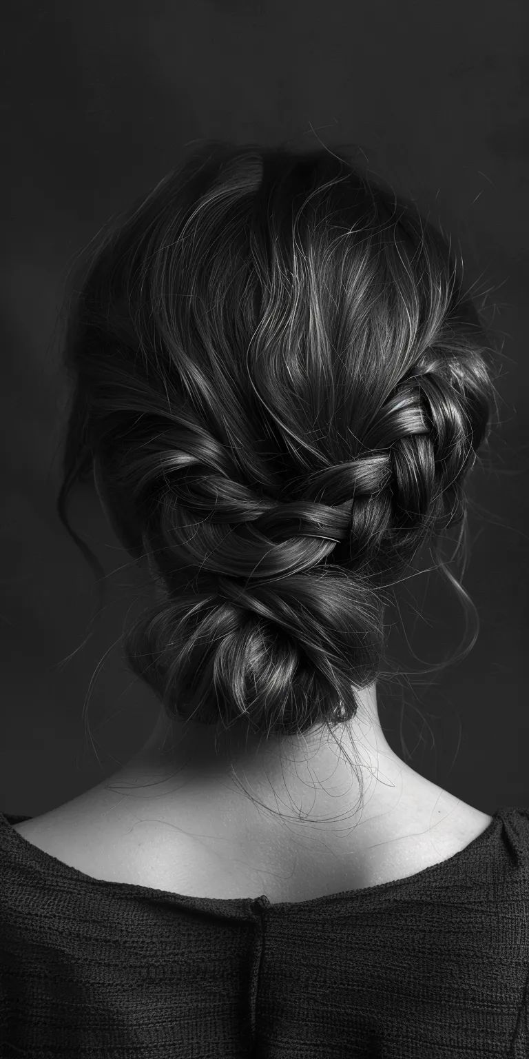 hairstyles for round faces women Chignon, French braid, Milkmaid Updo, Braid