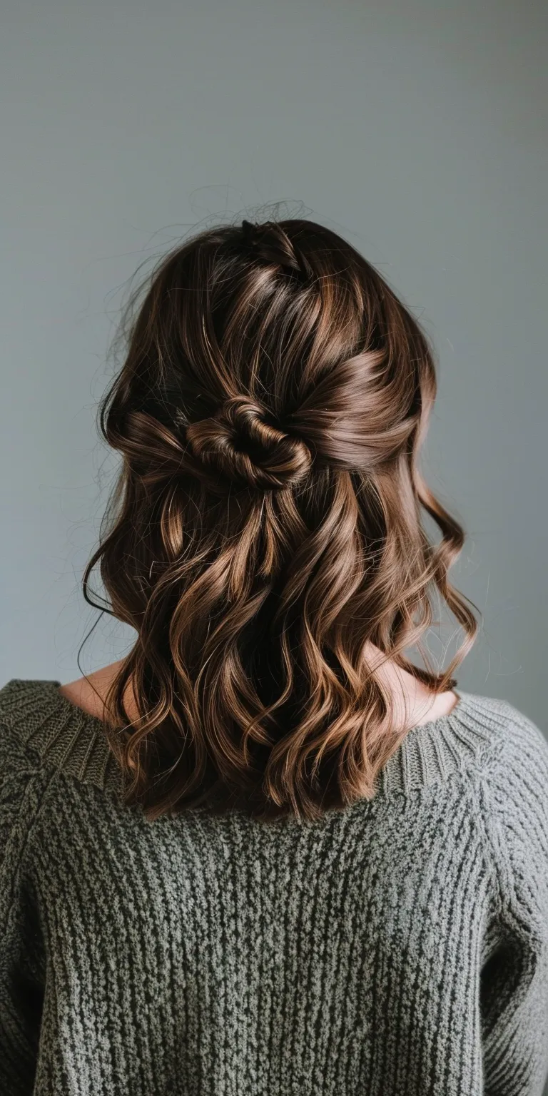 cute hairstyles for shoulder length hair Updo, Waterfall braids, Milkmaid braid, French twist, Layered