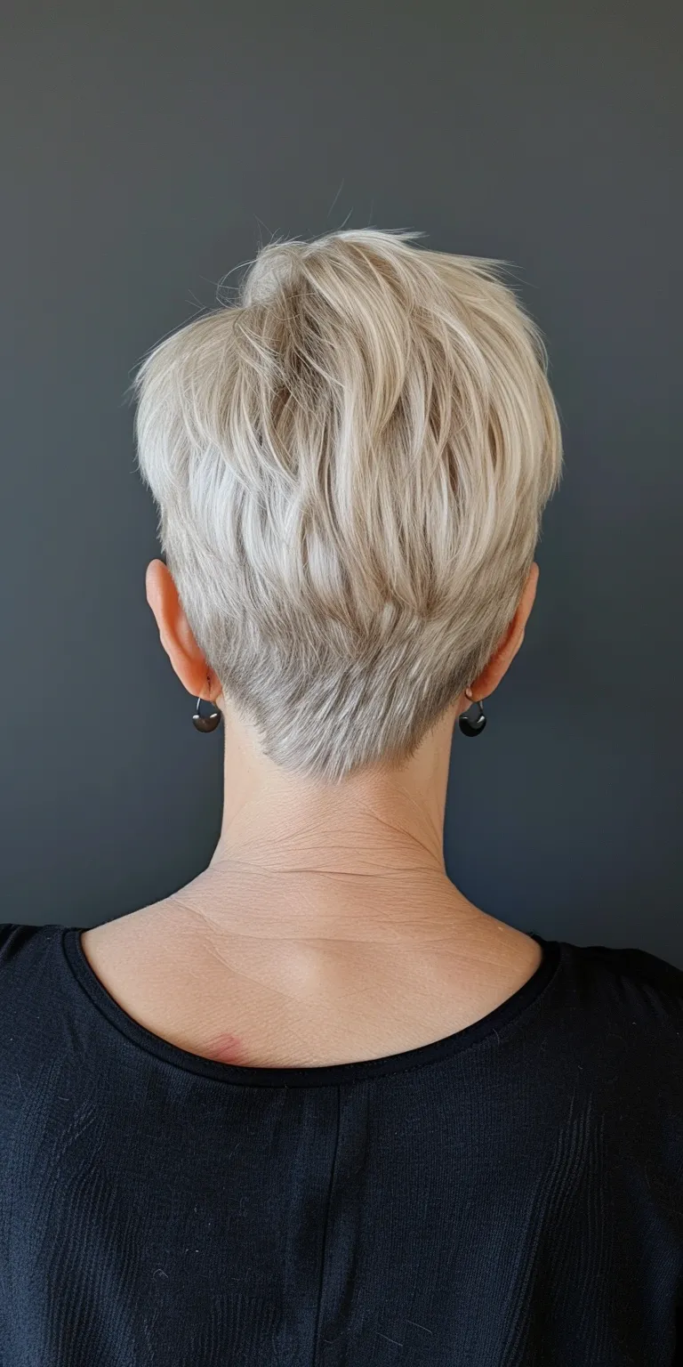 cute short haircuts Asymmetric cut, Short brush Pixie Professional Pompadour