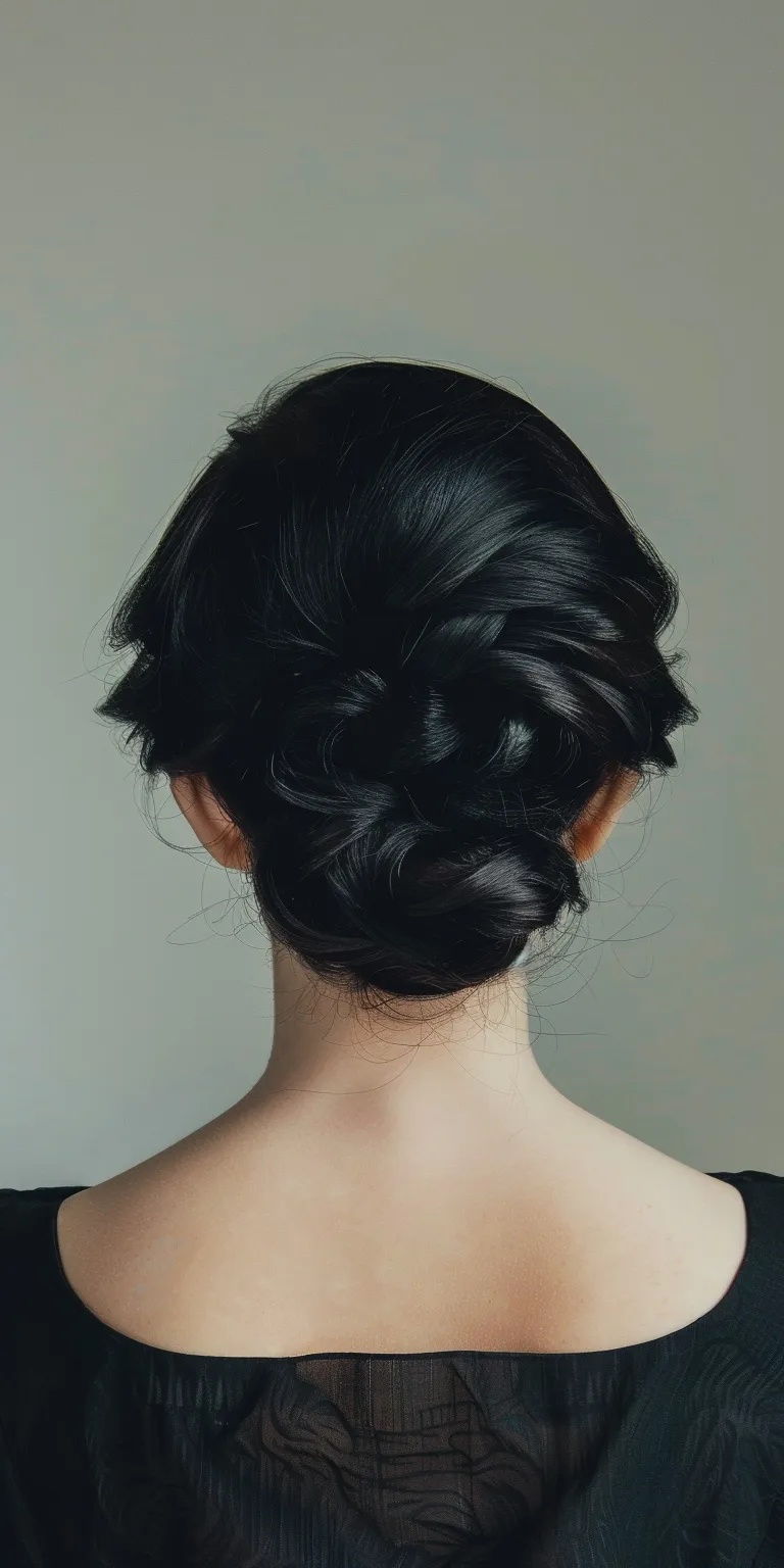 chola hairstyles Updo, Chignon, Milkmaid braid, French twist, Ballerina bun