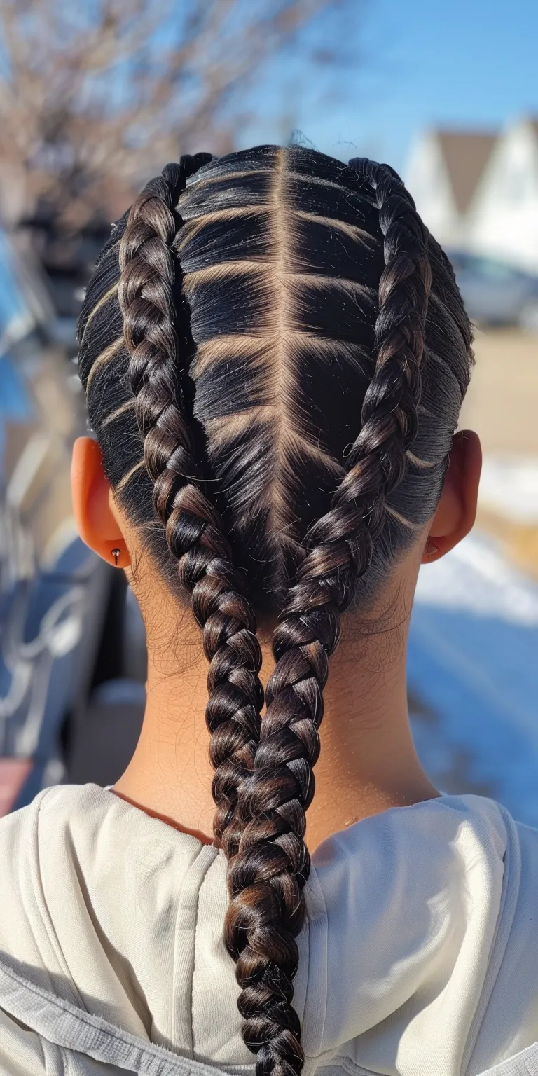 straight back cornrows Waterfall braids, French twist, braid, Cornrows, Hair twists