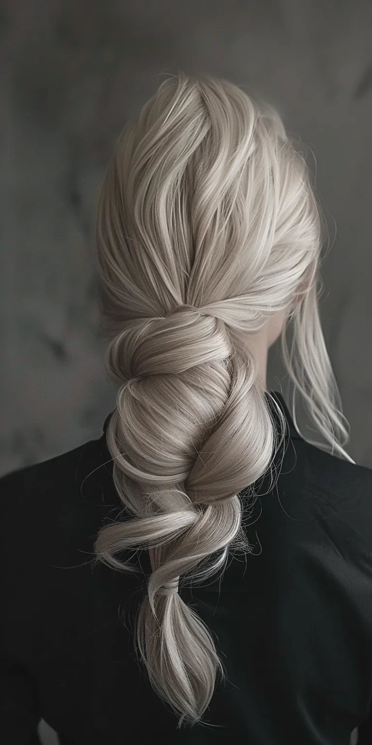 blonde hair styles Waterfall braids, Braid, French braid, Updo, Chignon