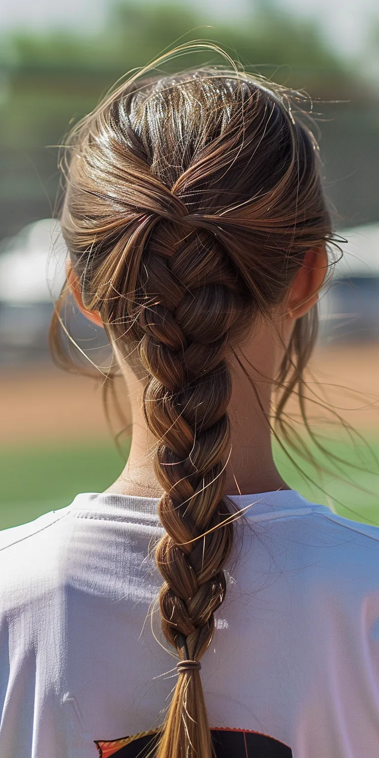 softball hairstyles Braid, French braid, Waterfall braids, Boho twist