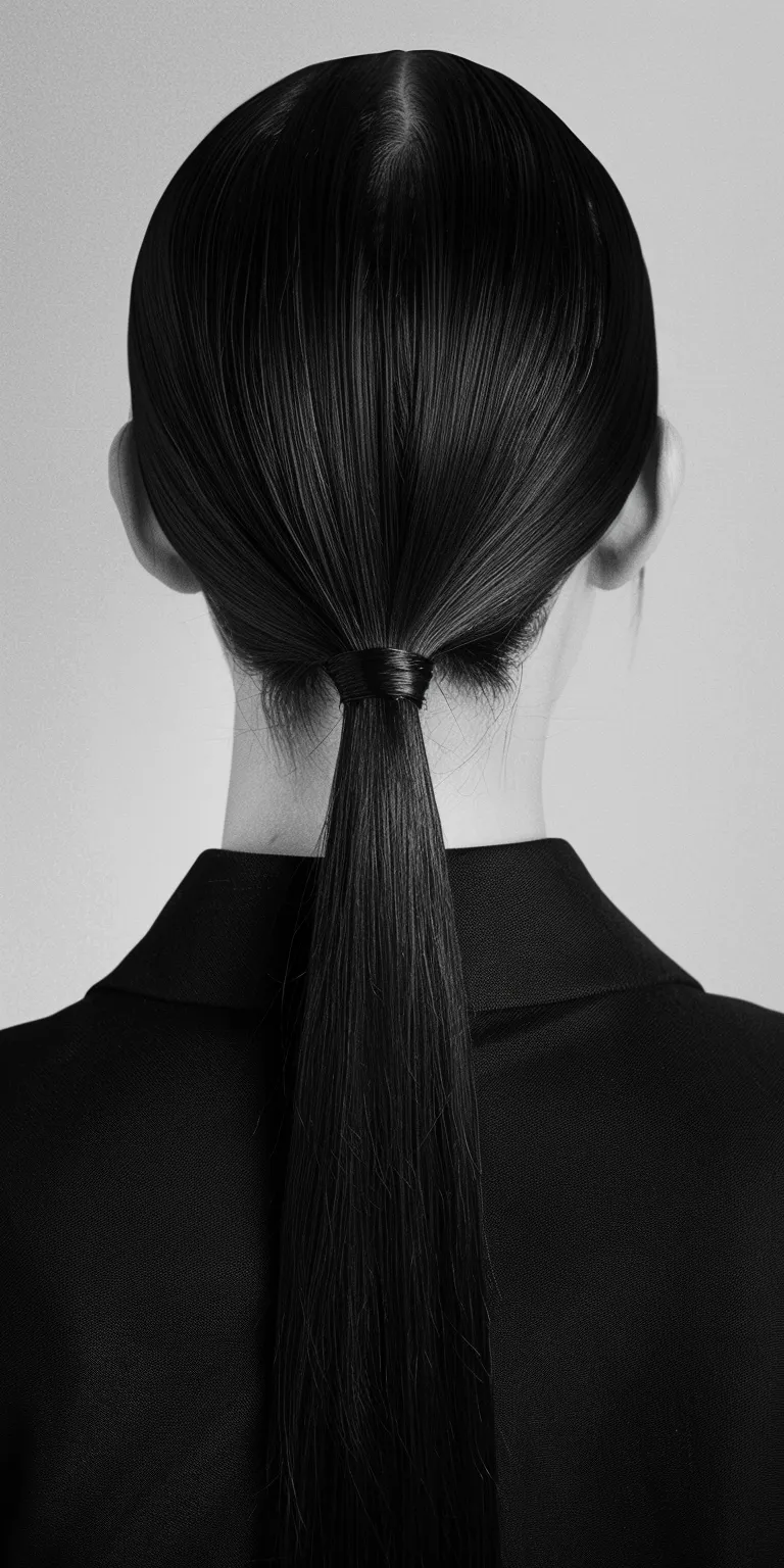 sleek ponytail Chignon, Asymmetric cut, French twist, Updo, braid