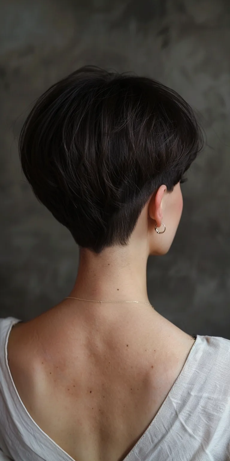 very short haircuts for women Asymmetric cut, Chignon, Updo, Japanese women's hairstyles, Pixie cut