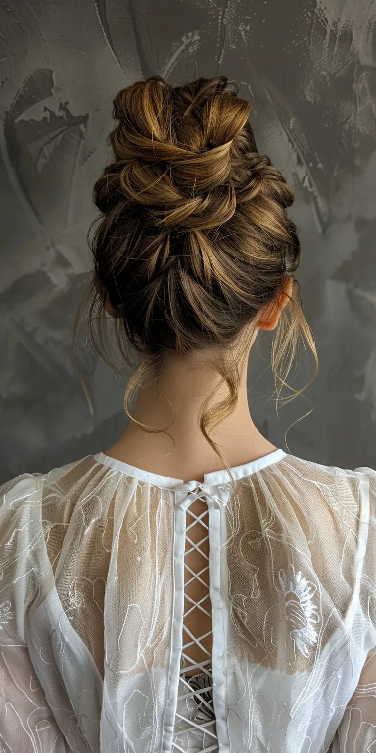 easter hairstyles Updo, Milkmaid braid, Chignon, Ballerina bun, French twist