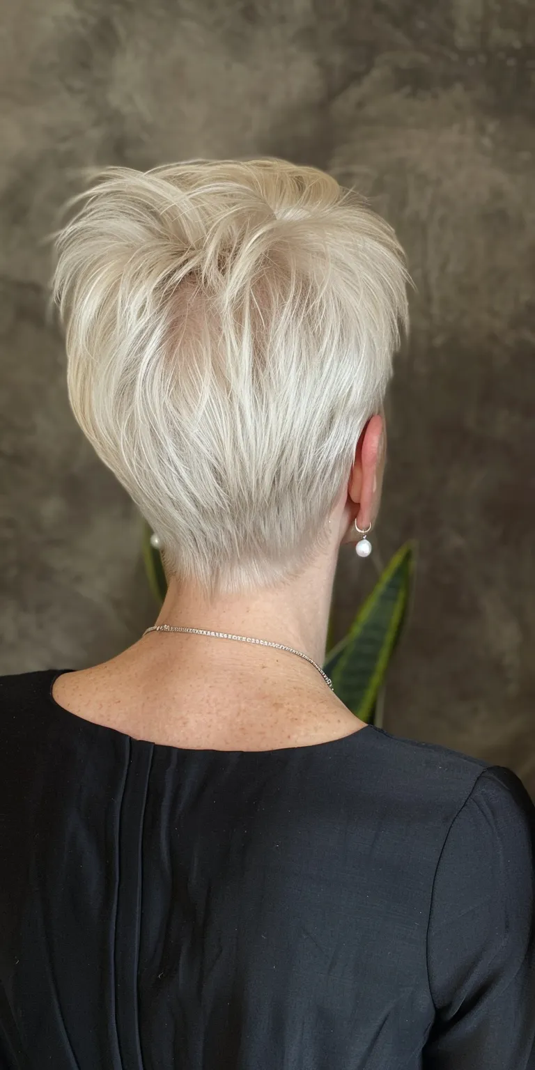 short pixie haircuts for women Asymmetric cut, Short brush Pixie Butterfly haircut, Digital perm