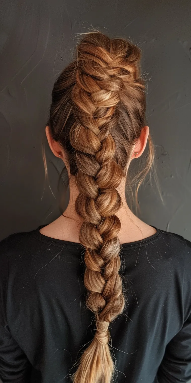 crown braid French braid, Waterfall braids, Braid, twist, Boho braids