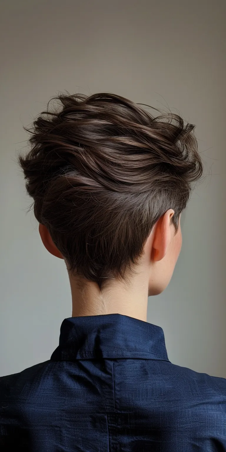 haircuts for teens Asymmetric cut, Pompadour, Layered hair, Updo, Pixie cut