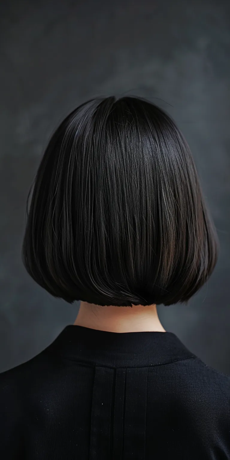 bob hairstyles Asymmetric cut, Bob Japanese women's hairstyles, Hime Butterfly haircut