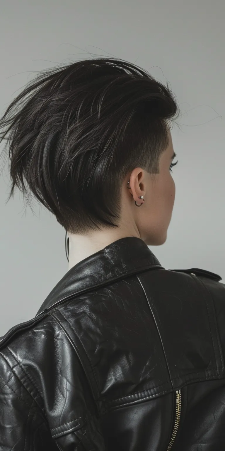 short edgy haircuts Asymmetric cut, Pompadour, Mohawk, Pixie Short brush cut