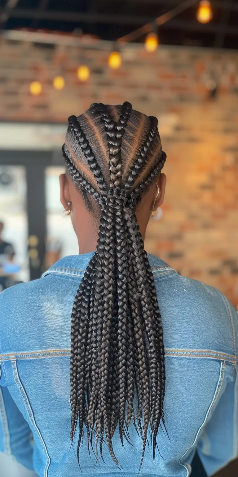 micro box braids Waterfall braids, Hair twists, Crochet French twist, Boho