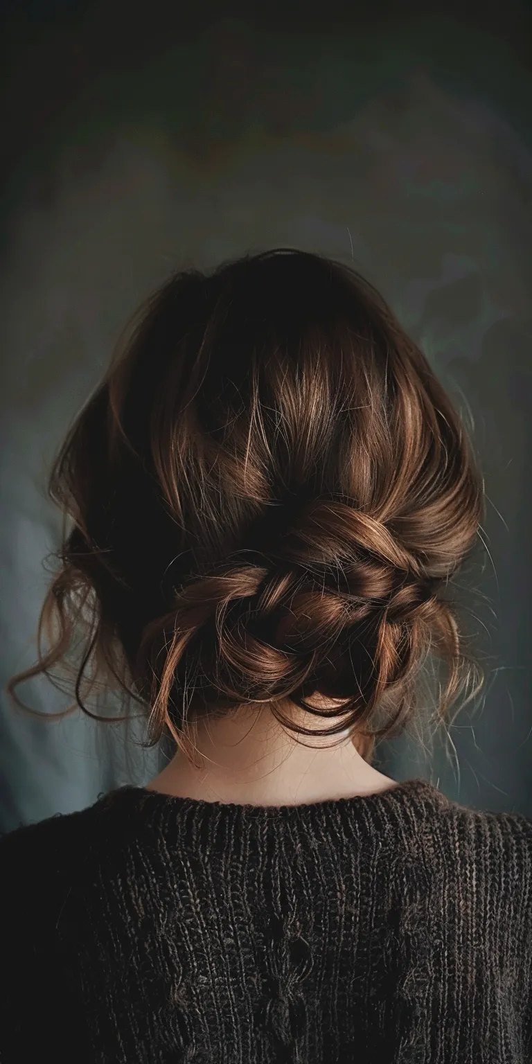 new hair styles Updo, Chignon, Milkmaid braid, French Waterfall braids