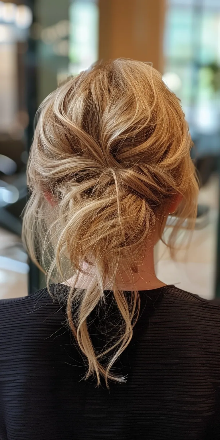 professional hairstyle Updo, Chignon, French twist, Ballerina bun, braid