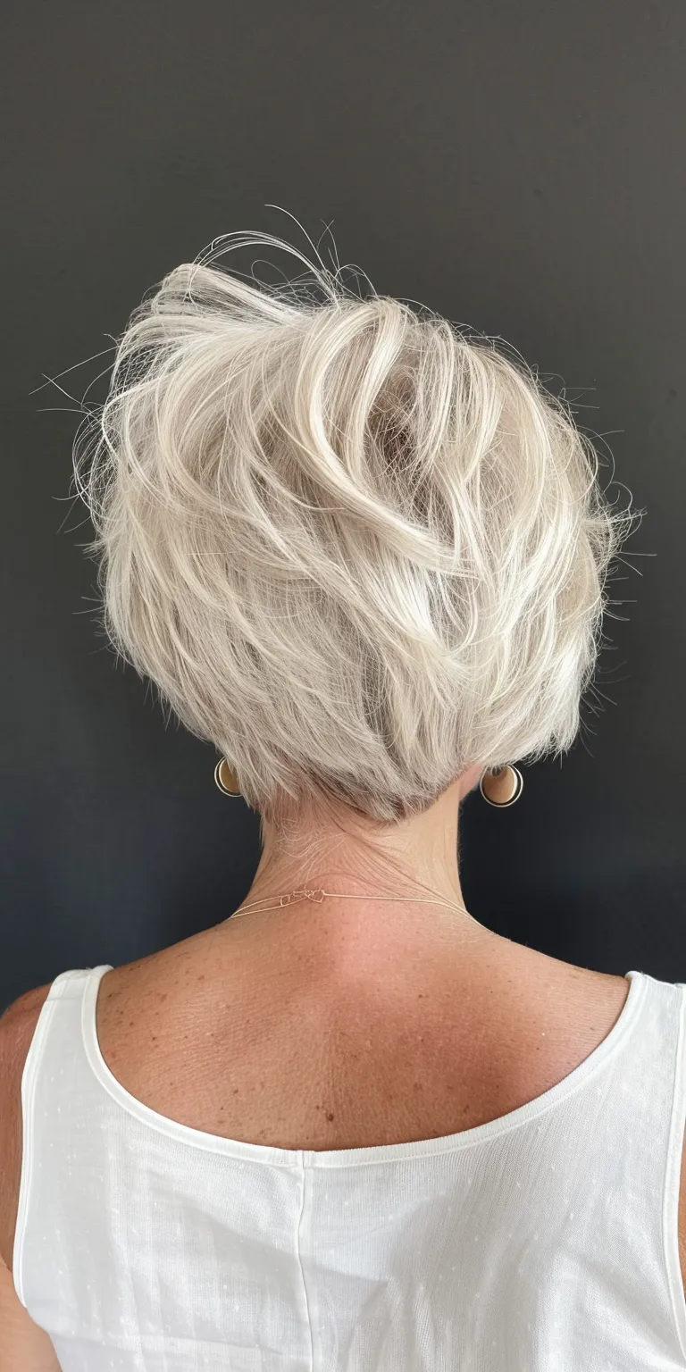 pixie haircuts for fine hair Asymmetric cut, Pixie Short brush Updo, Digital perm