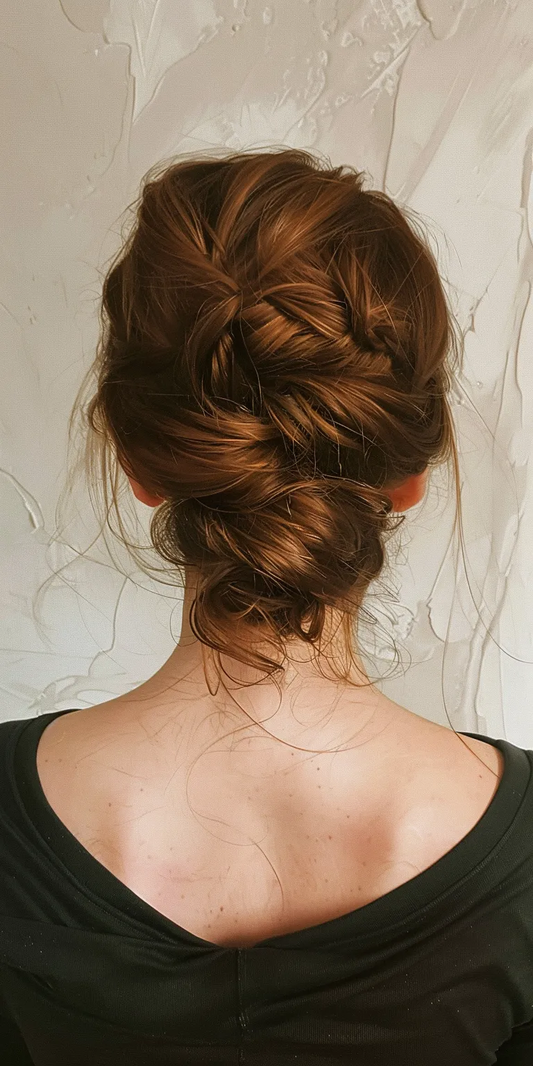 hair style for chubby face Updo, Chignon, French twist, Ballerina bun, braid