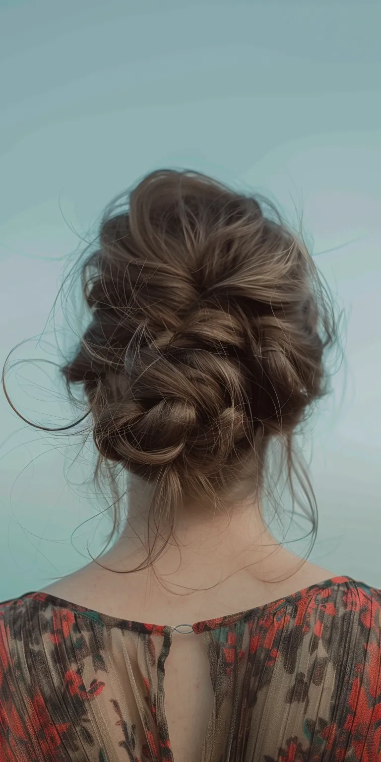 oval shape hairstyle Updo, Chignon, Milkmaid braid, French twist, braid