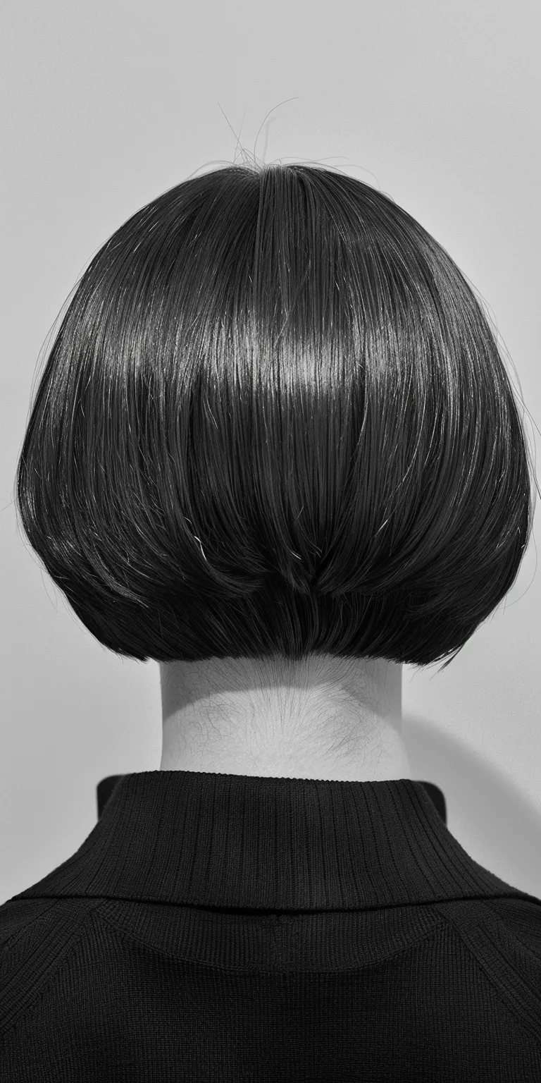 short haircuts for straight hair Asymmetric cut, Bob Chignon, Finger wave, Bouffant