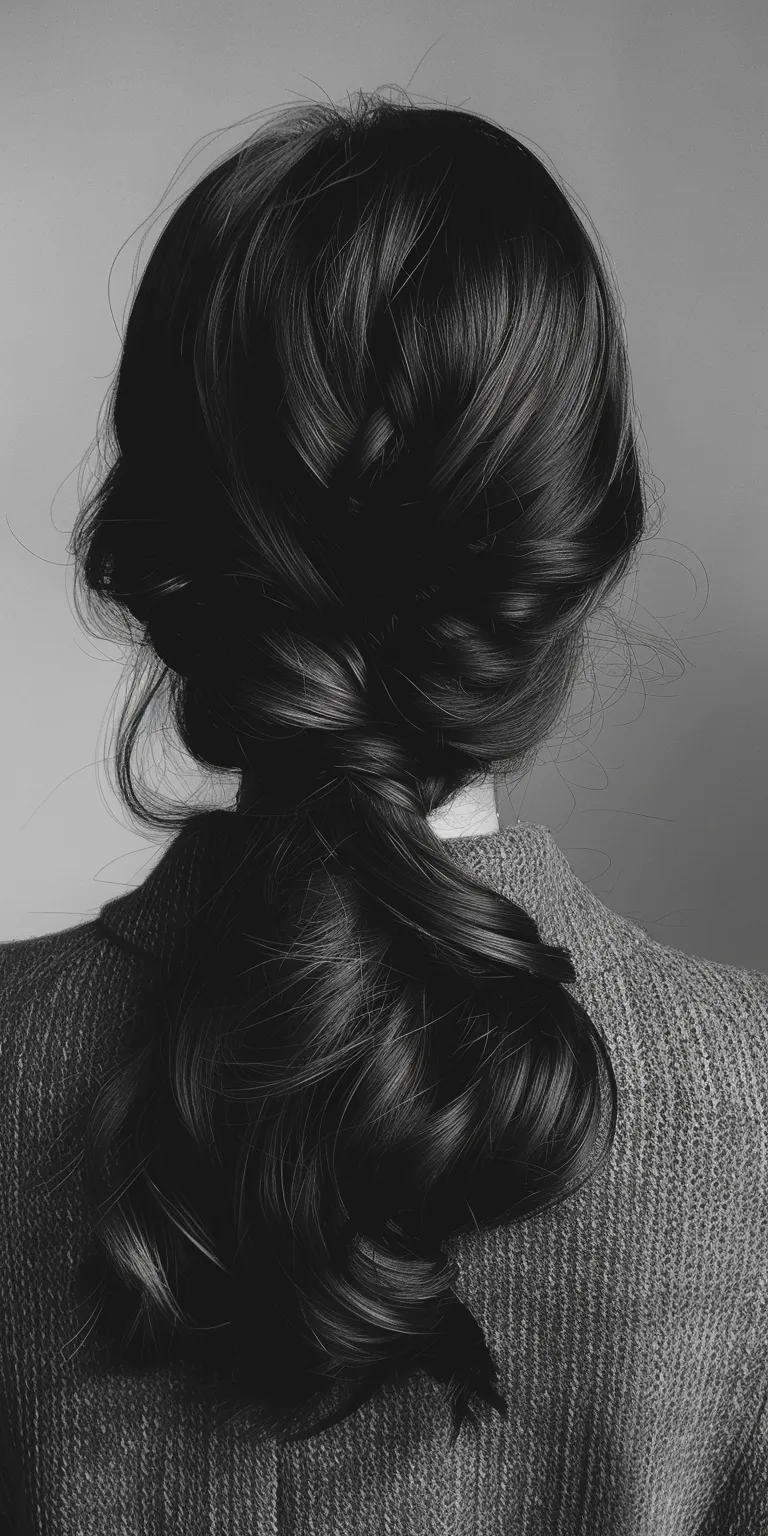 middle part hairstyle Chignon, French braid, Waterfall braids, Braid, twist