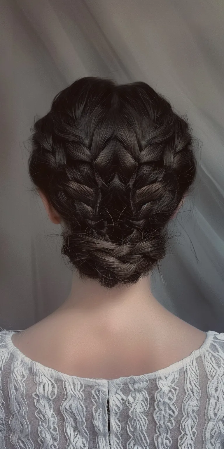 ladies hair styles Waterfall braids, French braid, Milkmaid Updo, twist