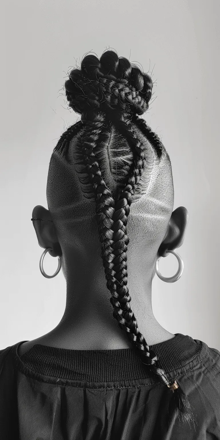 mohawk braids French twist, Hair twists, Finger wave, Cornrows, Crochet