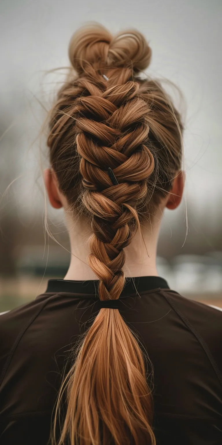 volleyball hairstyles French twist, braid, Braid, Updo, Waterfall braids