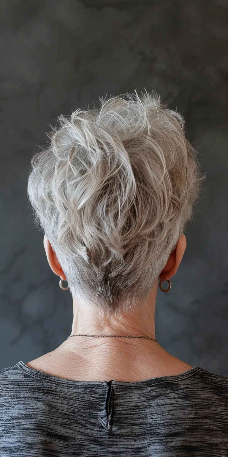 women hair styles Asymmetric cut, Updo, Pixie French twist, Feathered