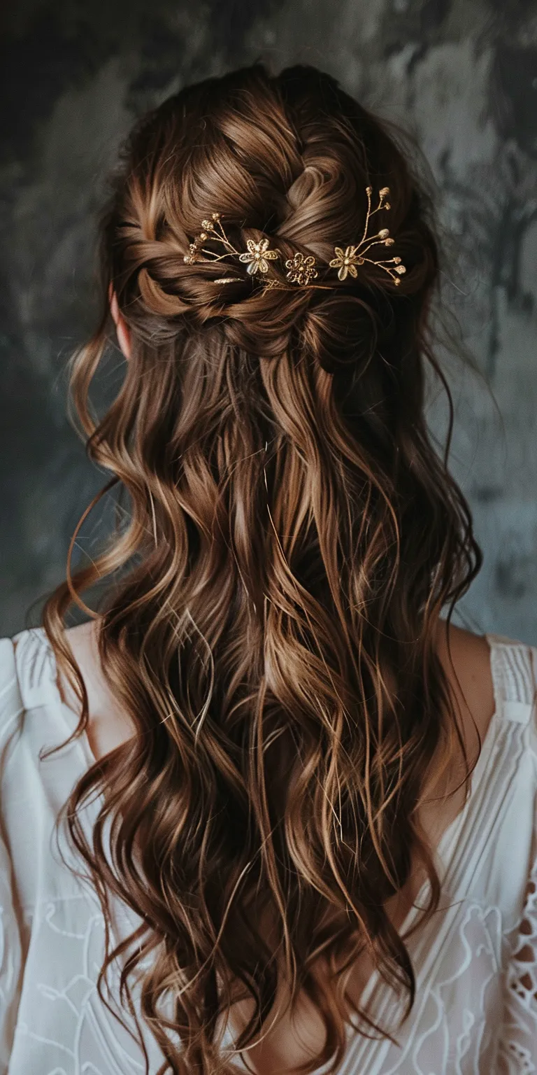 claw clip hairstyles Boho braids, Milkmaid braid, Waterfall Updo, Braid