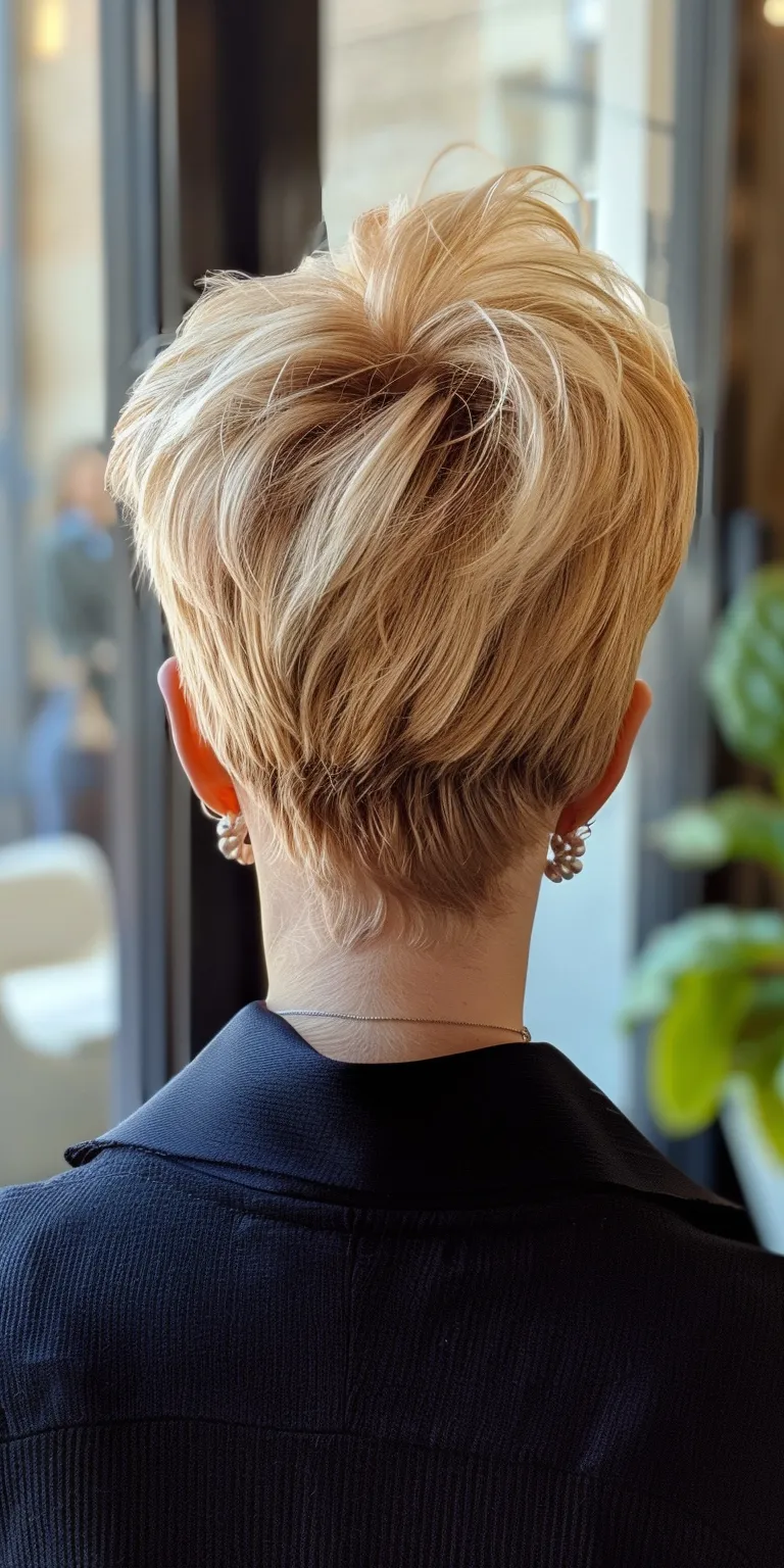 pixie hairstyles Asymmetric cut, Short brush Updo, Pompadour, French twist