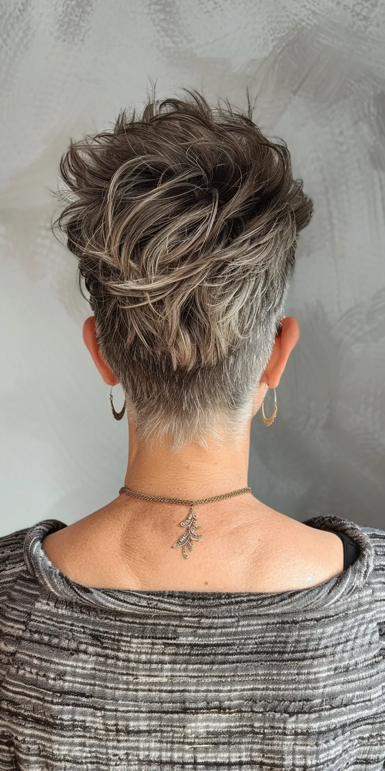 undercut hair styles Asymmetric cut, Feathered hair, Short brush Butterfly haircut, Mohawk